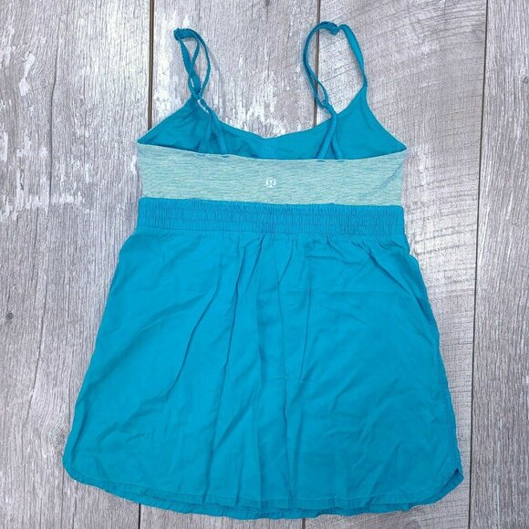 Lululemon Shirt Womens 6 Blue Tank Top Performance Casual Yoga Run Work Out - Picture 2 of 4